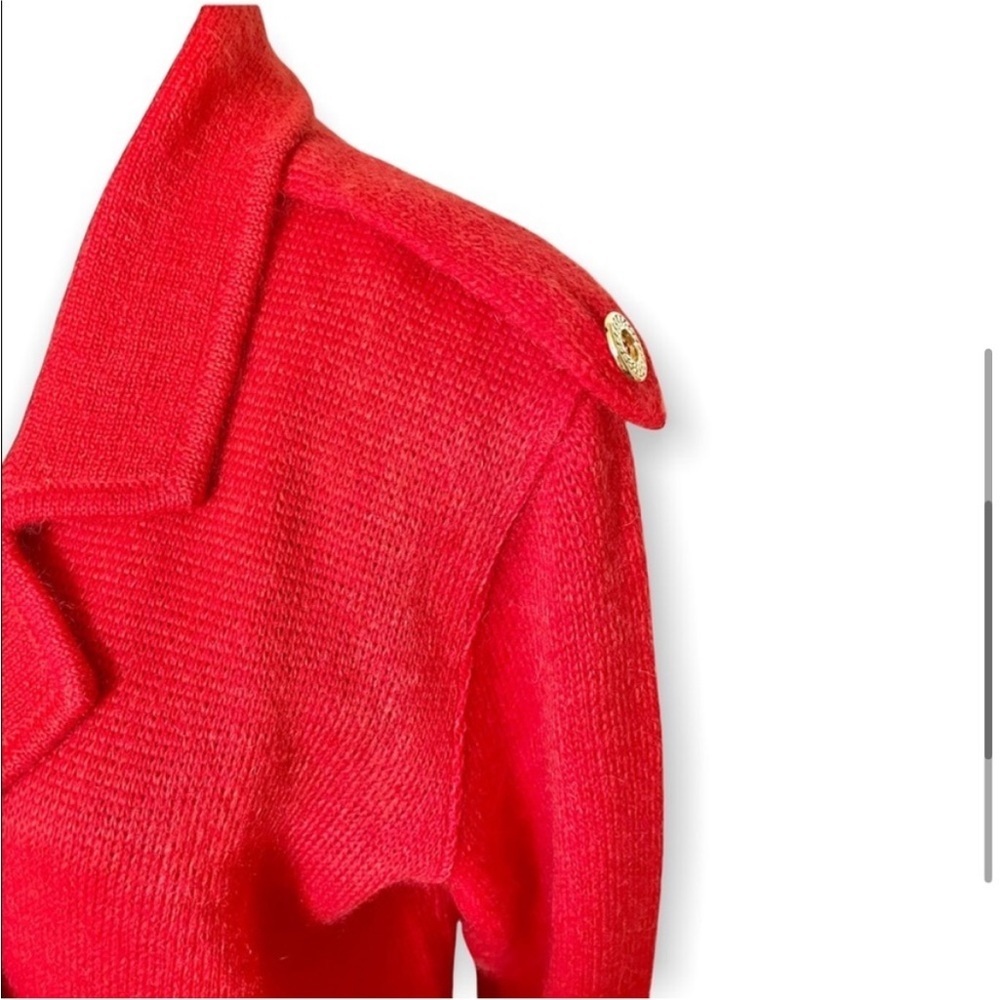 Celine women’s vintage double breasted wool sweater blazer 80’s size XL colorful - Picture 7 of 15